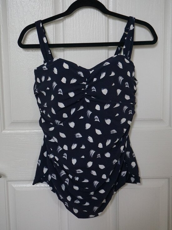 Profile By Gottex Other - NWT Profile by Gottex “Light as a Feather” Tankini Top Plus Size Navy/White
